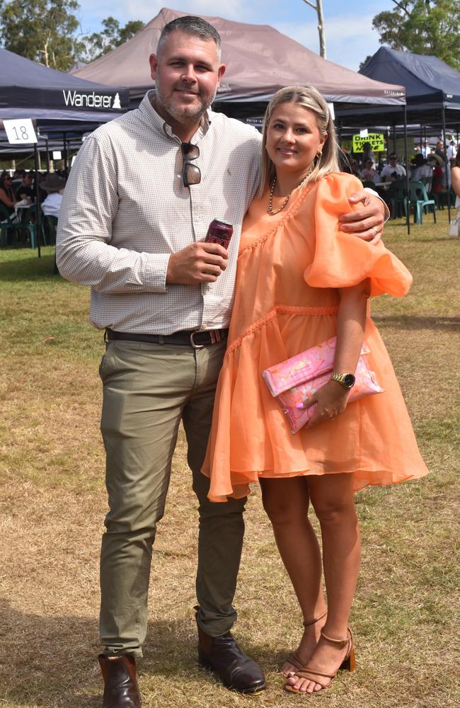 Nathan and Mel Milner at the Yeppoon Turf Club's Derby Day races at Keppel Park Racecourse on November 2, 2024.