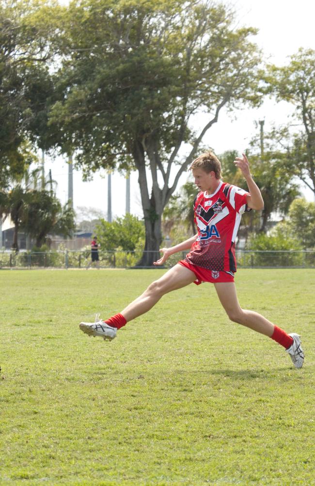 Jaxon Purdue in the Magpies and Norths clash in the RLMD U16s semi final, August 21, 2021. Picture: Marty Strecker