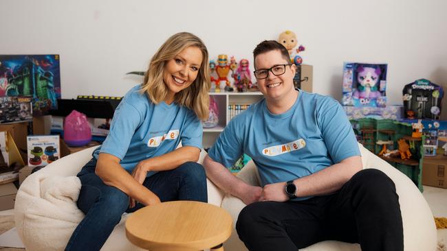 Charli Robinson and Johnny Ruffo took part in Amazon Australia’s Playmakers campaign to help Starlight Children’s Foundation beneficiaries. Picture: Supplied