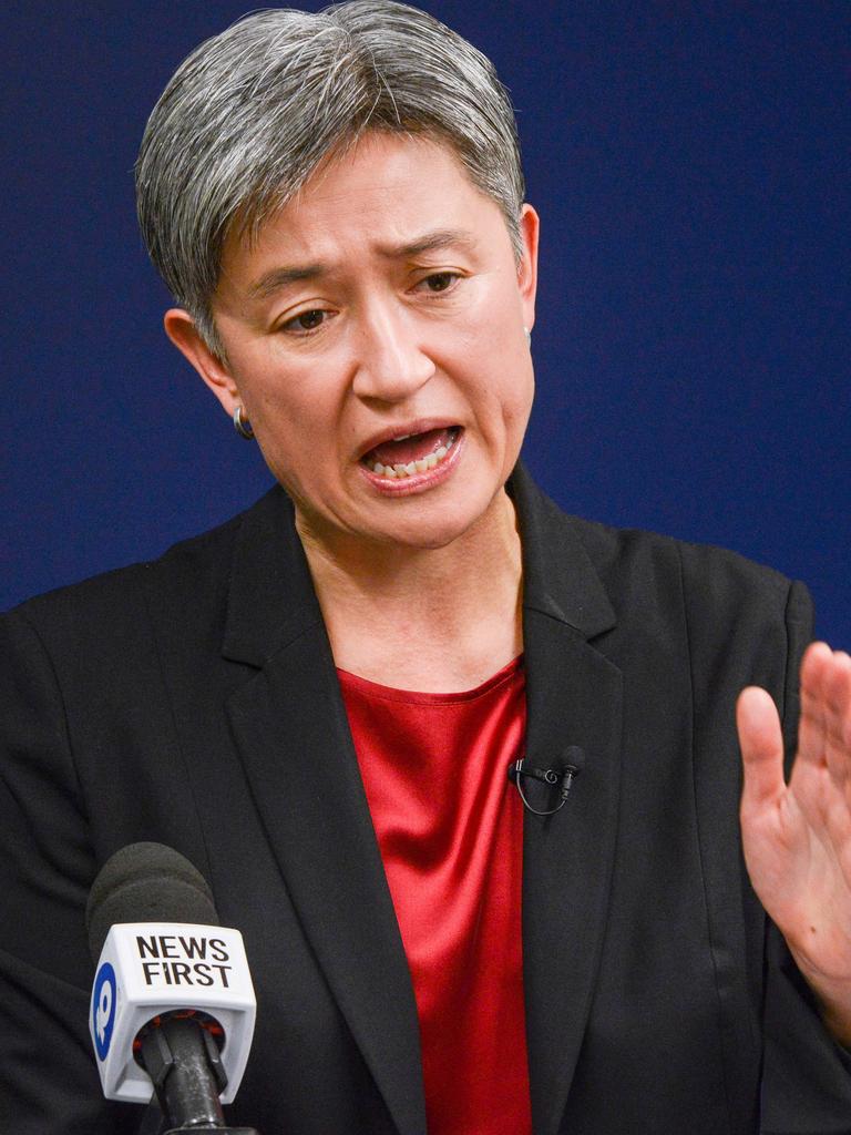 Labor’s Penny Wong can see why the policy could be seen as racist. Picture: NCA NewsWire / Brenton Edwards