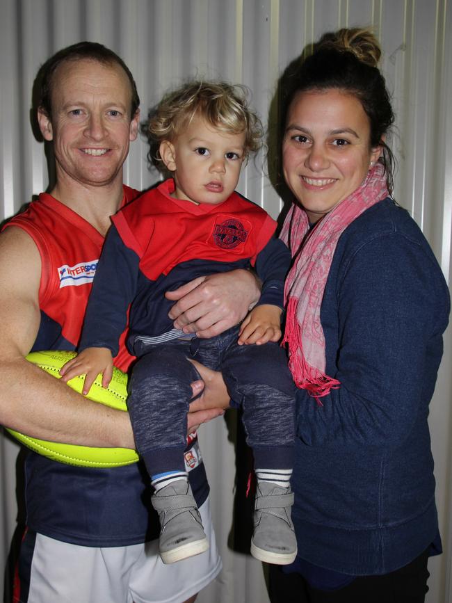 Wayback's Matthew Goodwin with wide Michelle and son George. Picture: Supplied