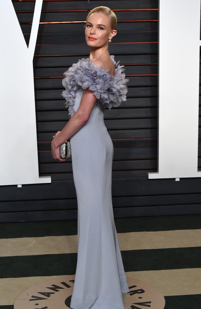 Kate Bosworth arrives at the Vanity Fair Oscar Party on Sunday, Feb. 28, 2016, in Beverly Hills, Calif. (Photo by Evan Agostini/Invision/AP)