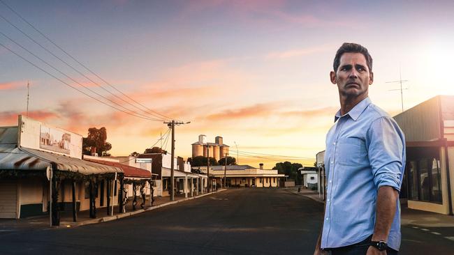 Eric Bana in a scene from The Dry, which was filmed in Victoria’s Mallee and Wimmera regions.