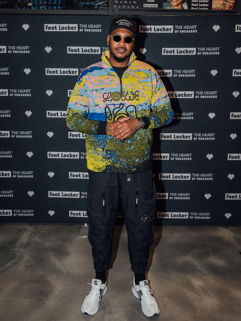 Carmelo Anthony at Foot Locker QV in Melbourne.