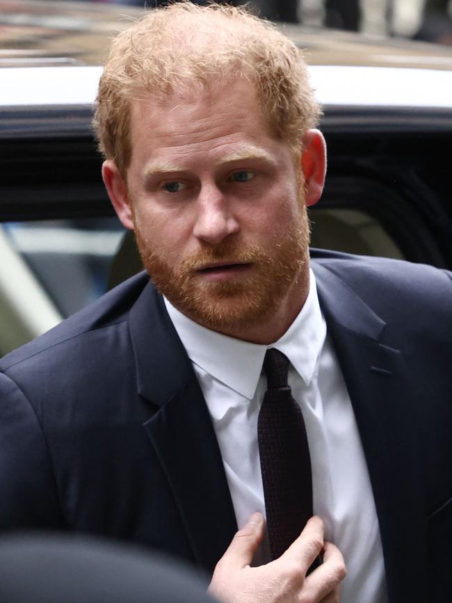 Harry visited his father for less than an hour during his whirlwind trip. Picture: Henry Nicholls/AFP