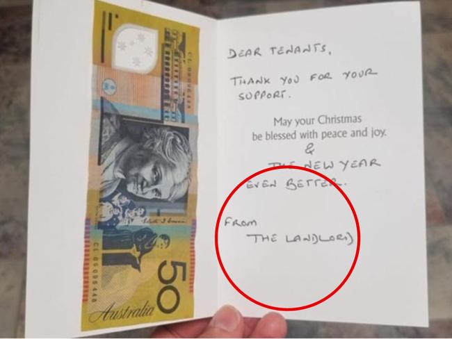 Detail in landlord Christmas card shocks