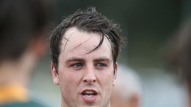 Football GDFL: Inverleigh v Werribee Centrals. Werribee Centrals playing coach 2 Rhyse Prismall Picture: Mark Wilson