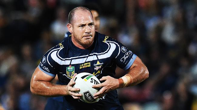 North Queensland Cowboys v Parramatta Eels from 1300 Smiles Stadium, Townsville. Cowboys Matt Scott. Picture: Zak Simmonds