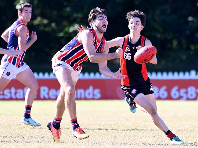 Wilston Grange player Kieran MichelettiQAFL colts Redland-Victoria Point v Wilston Grange.Saturday June 15, 2024. Picture, John Gass