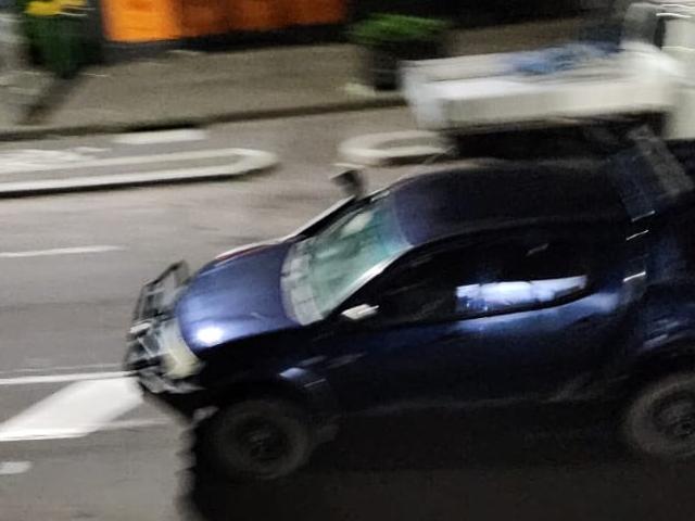 Witnesses saw the offenders flee in this blue ute. Picture: Supplied