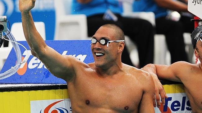 Comeback king: Huegill wins the 50m butterfly final during the 2010 Australian championships in Sydney. 