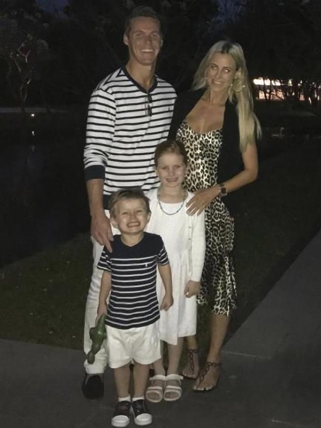 Oliver Curtis and Roxy Jacenko with their children Hunter and Pixie.