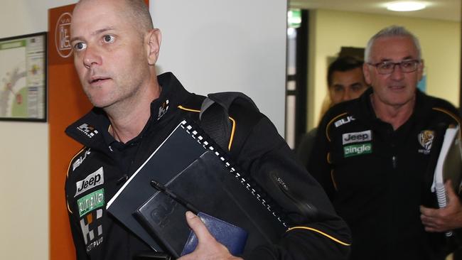 Richmond football manager Dan Richardson says the Tigers isn’t sure if it will target youngsters or trade for elite talent. Picture: Michael Klein