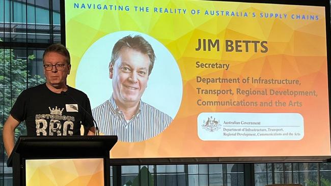 Jim Betts in his ‘Notorious RBG’ T-shirt in Brisbane.