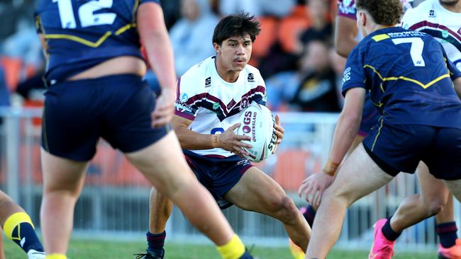 Ipswich SHS (white shirt) Tyler Peckham-Harris Picture David Clark