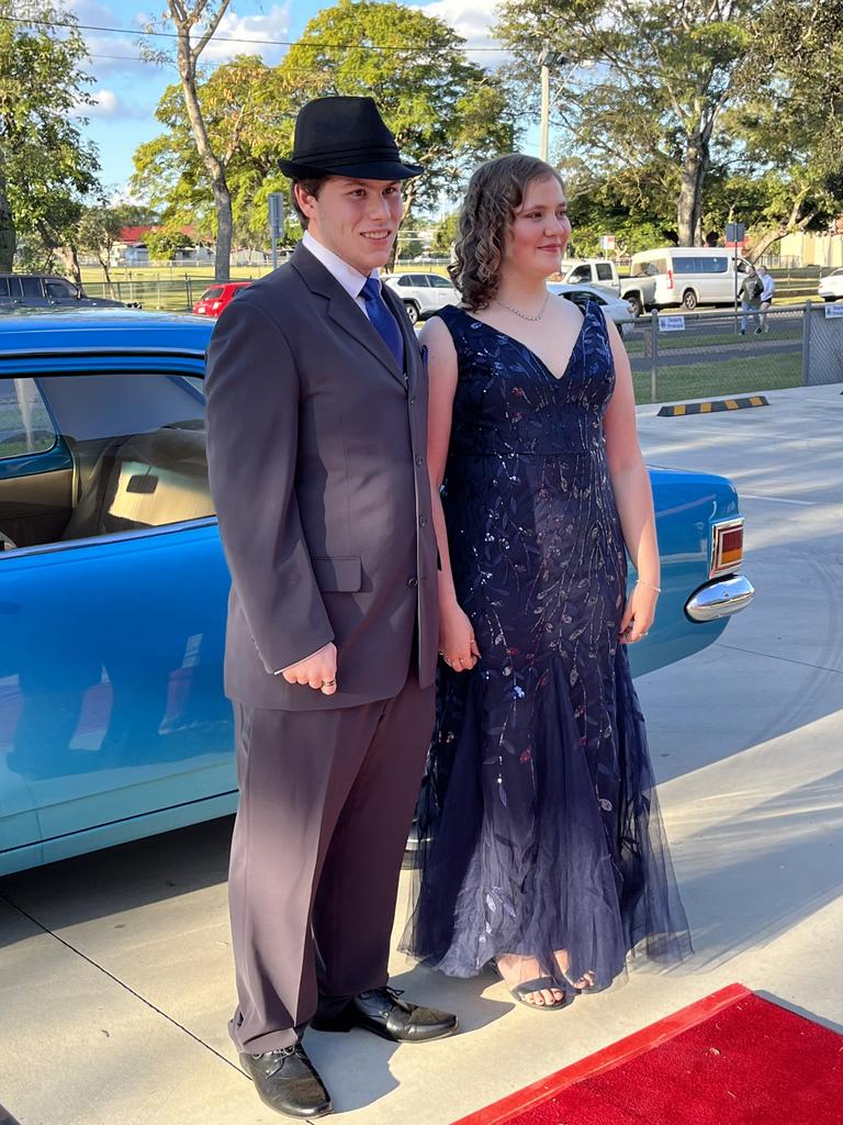 Riley Ashford and Sarisha Lyndsay arrive at the formal.