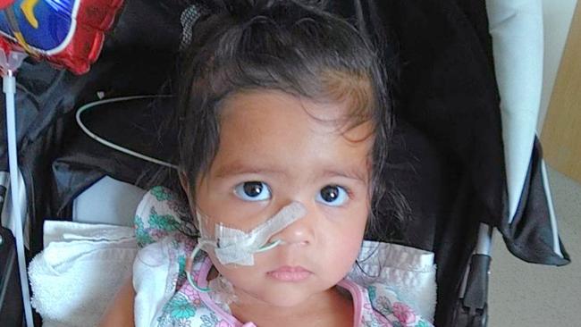 Gursirat Kaur, 1, spent almost two months in intensive care earlier this year after contracting a Strep A infection. Picture: Supplied