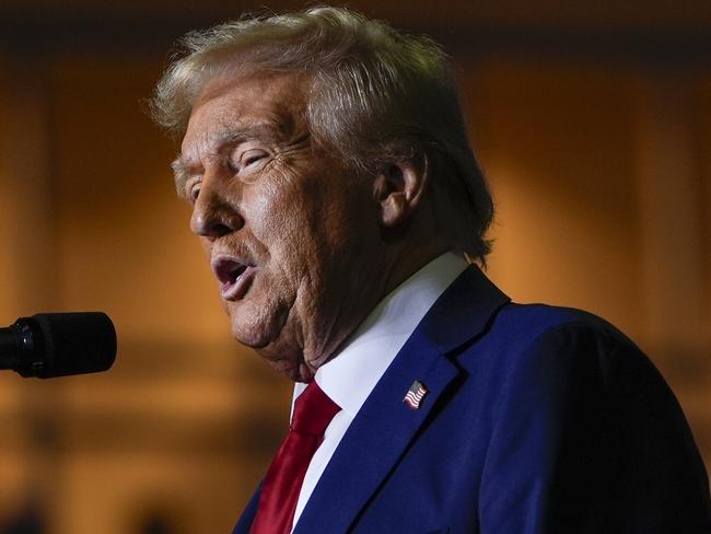 Republican presidential nominee former President Donald Trump speaks for a campaign rally at PPL Center, Tuesday, Oct. 29, 2024, in Allentown, Pa. (AP Photo/Julia Demaree Nikhinson)