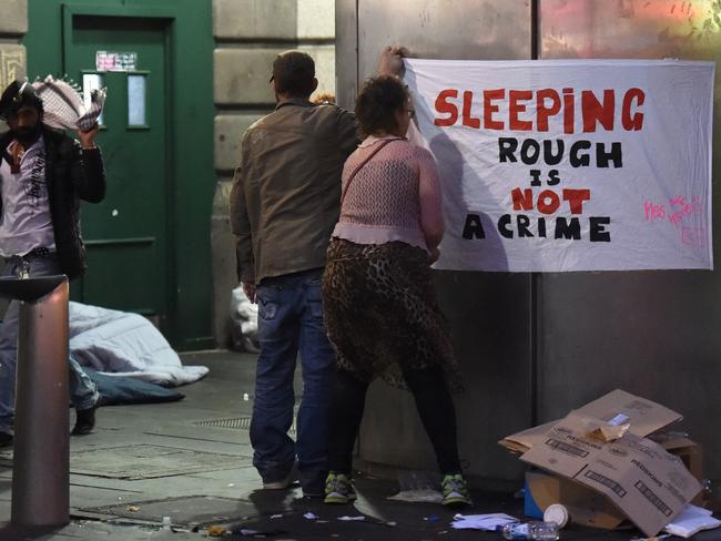 Some rough sleepers warned they would resist efforts to evict them. Picture: Nicole Garmston