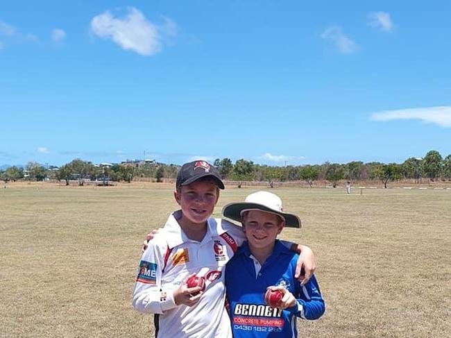 Cricketers Logan Douglas and Donny Pettiford.