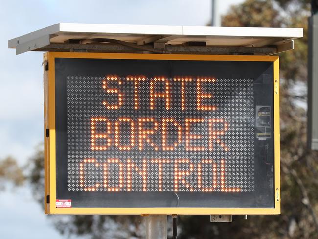 Pinnaroo to get some case studies around the Border restriction changes on the 13th august 2020.Victoria and South Australia border check point at Pinnaroo ,South Australia.  Pic Tait Schmaal.