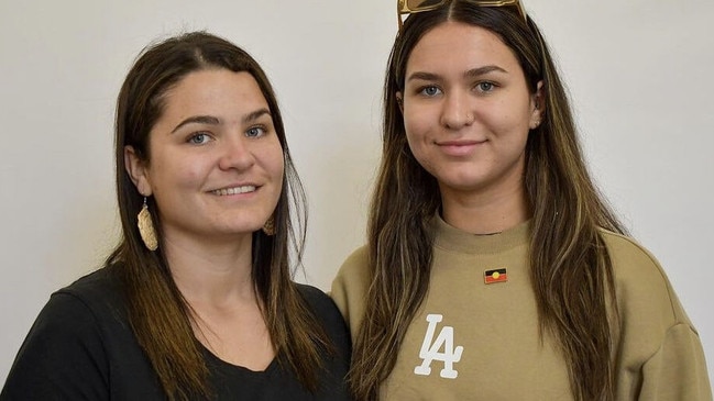 Kodie Mason (left) and sister Tarli Mason both graduated from St Vincent's College, Potts Point, with the Australian Indigenous Education Foundation. Picture: Supplied