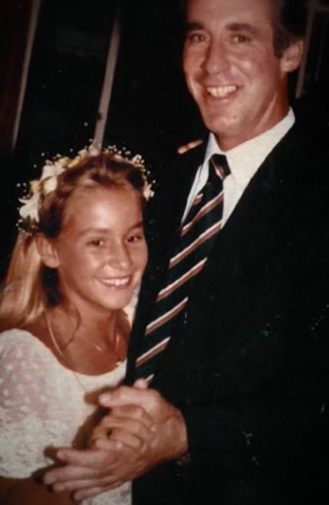 Keli Lane as a youngster with her police officer father Robert in an undated photograph. Picture: ABC