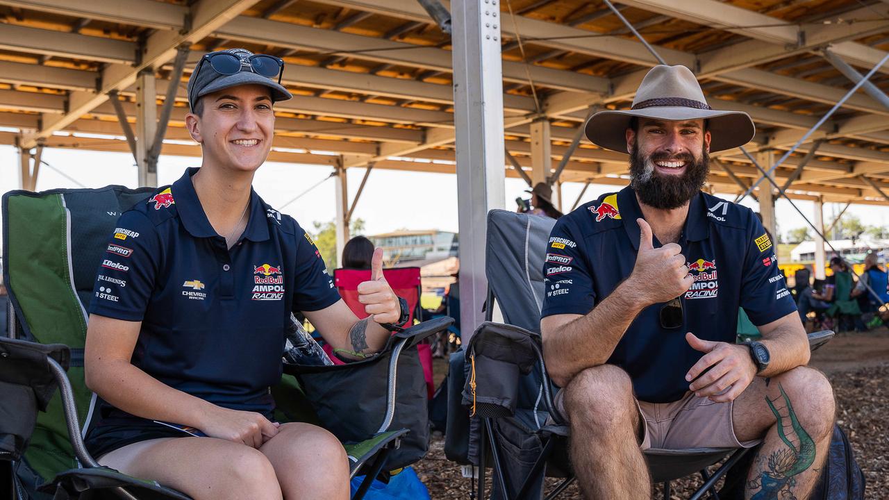 Mel Broad and Robert Cole at the 2023 Darwin Supercars. Picture: Pema Tamang Pakhrin