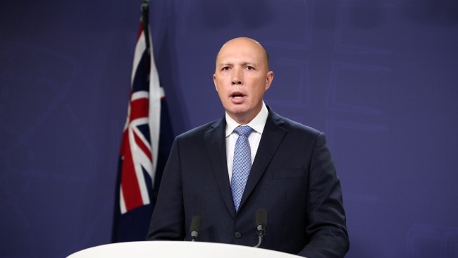 Defence Minister Peter Dutton said he doesn’t expect the Solomon Islands to allow a base but warned of the growing militarisation in the region. Picture: Getty