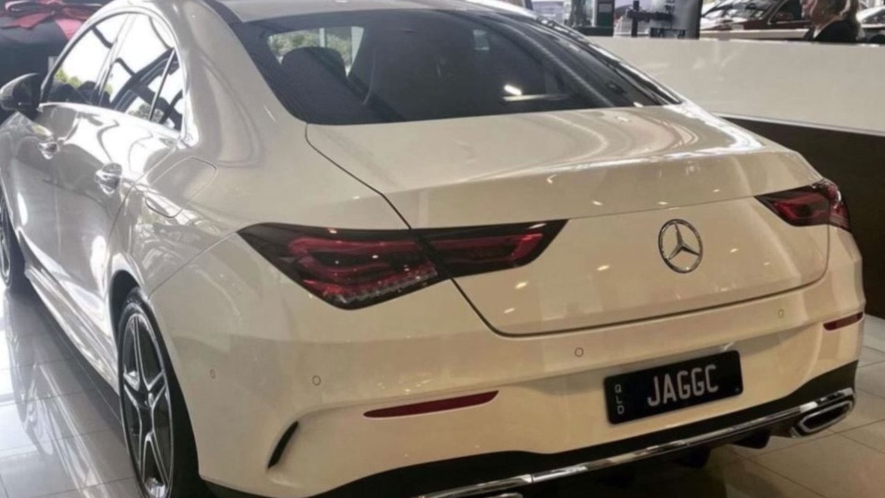 The Mercedes-Benz owned by Gold Coast jockey Jag Guthmann-Chester which was stolen at knifepoint on Thursday morning.