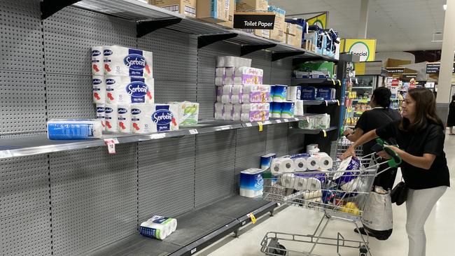 COVID-fuelled shopping problems helped keep supermarkets in the news all year. Picture: Toby Zerna