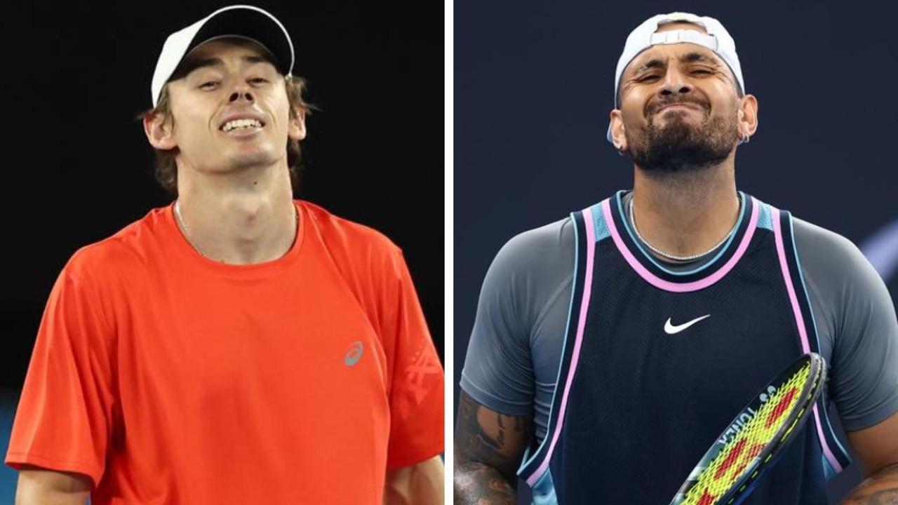 Alex de Minaur and Nick Kyrgios. Photos: Getty Images