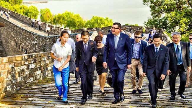 Daniel Andrews visiting the Nanjing City Wall in China during a walking tour in September, 2015. Picture: Instagram