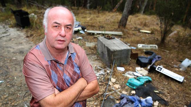 Wollondilly Shire councillor Michael Banasik is concerned about illegal dumping around the area. Picture: Angelo Velardo