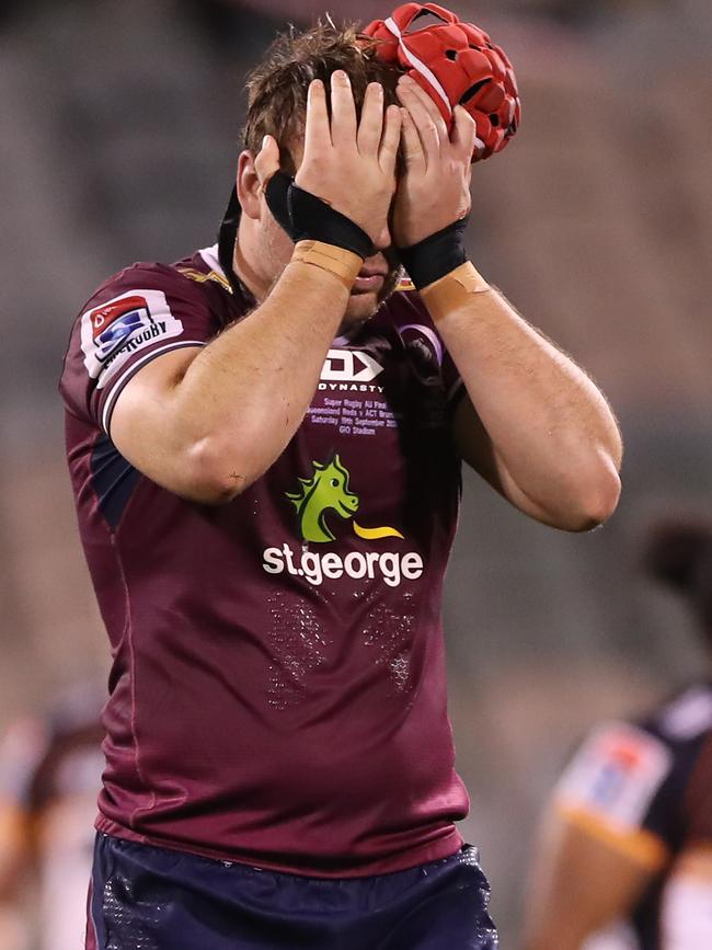 Harry Wilson of the Reds shows his emotion after his team’s loss. Picture: Getty Images