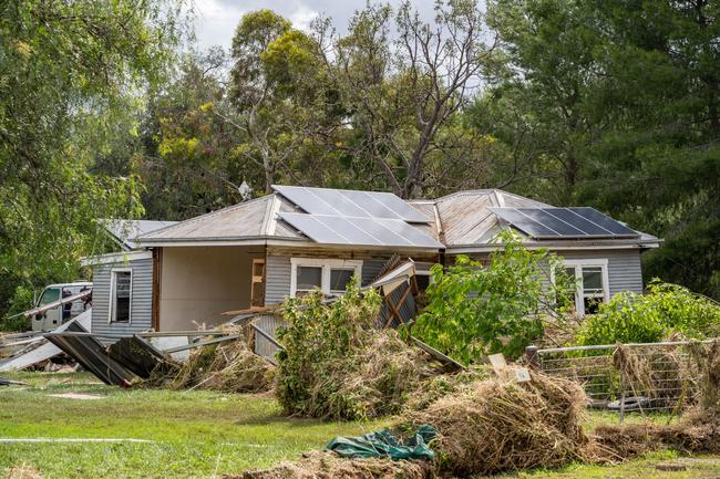 Huge storms late Sunday caused a massive flash flood in the middle of the night in Eugowra, with houses washed off their foundations, and cars and other items strewn though the town. Picture: Chris Watson/Farmpix Photography