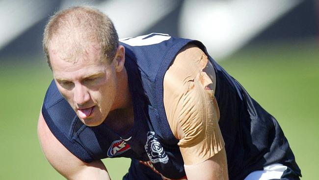 Digby Morrell at Carlton training in 2004.