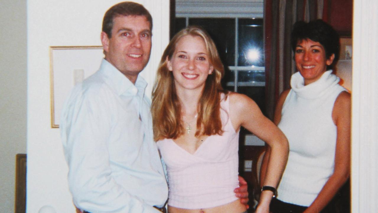 Prince Andrew and a then teenager Virginia Roberts at Ghislaine Maxwell's townhouse in London, Britain on March 13 2001. Picture: Florida Southern District Court/Supplied