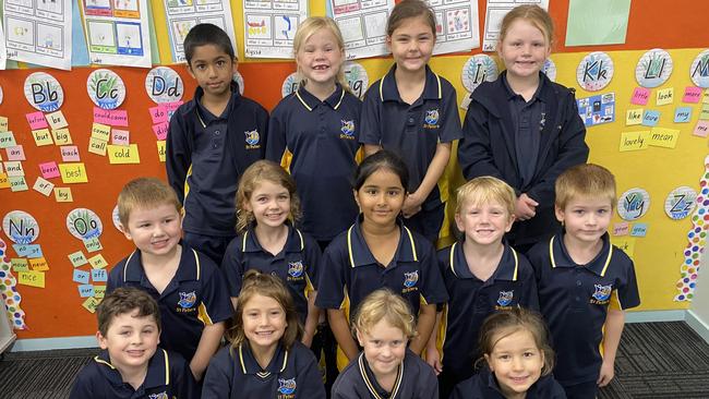 St Peter’s Catholic Primary School Prep Gold: Back row: Luke George, Rogue Whiting, Alyssa Murray, Indianna Neave. Middle row: Thomas Keppie, Lyla-Rose Hinds-Ward, Adelina Prince, Koby Kidd, Tate Fenlon. Front row: Ryall Smith, Tenley Miller, Stella Dalton, Emma Davenport. PHOTO: Penelope Pelecas