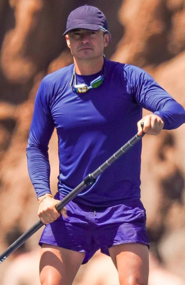 Orlando Bloom was spotted paddle boarding. Picture: BACKGRID