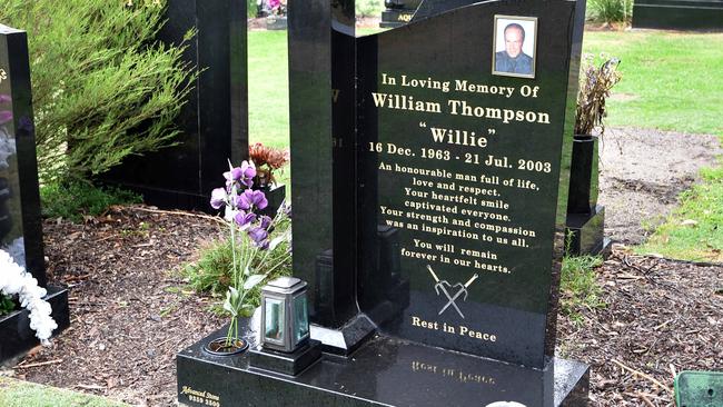 William “Willie” Thompson is buried at Fawkner Memorial Park. Picture: Jay Town