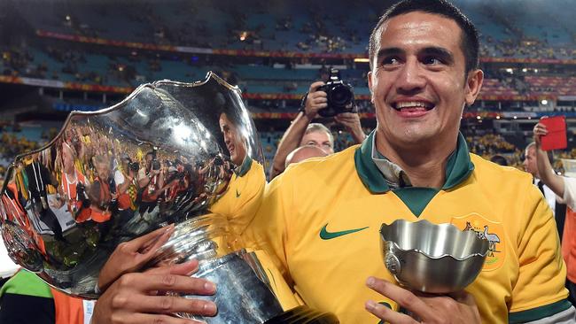 Ange Postecoglou believes Tim Cahill will further raise the profile of the game in Australia. Picture: AFP