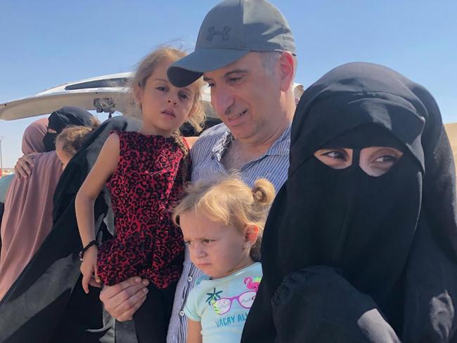 Kamalle Dabboussy with his daughter Mariam Dabboussy (right) and her daughters Aisha (left) and Fatema Picture: Supplied