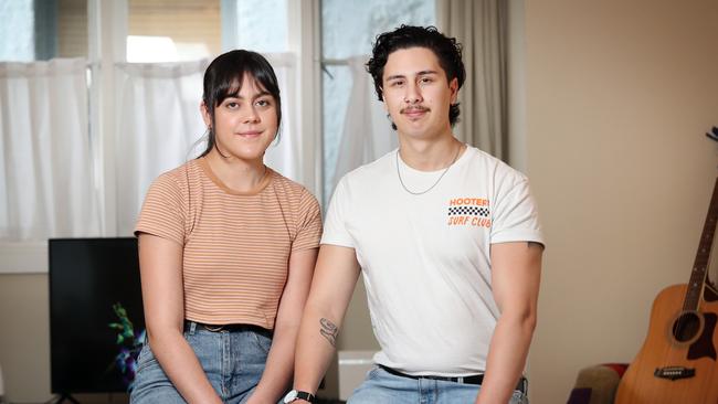 Alana Sharpley presently receives JobKeeper and her boyfriend, Trent Thistleton received JobSeeker. Picture: Richard Dobson