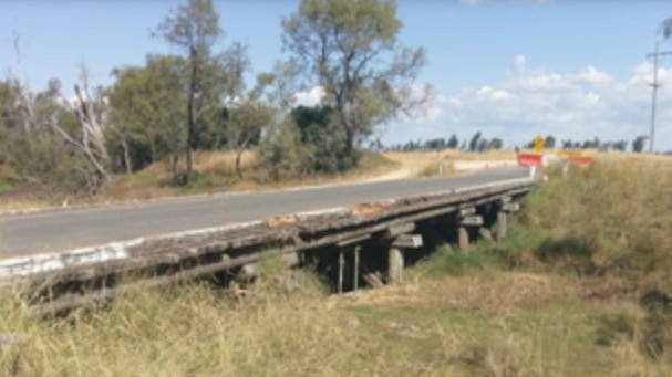 The Tummaville Rd bridge in the Toowoomba region.