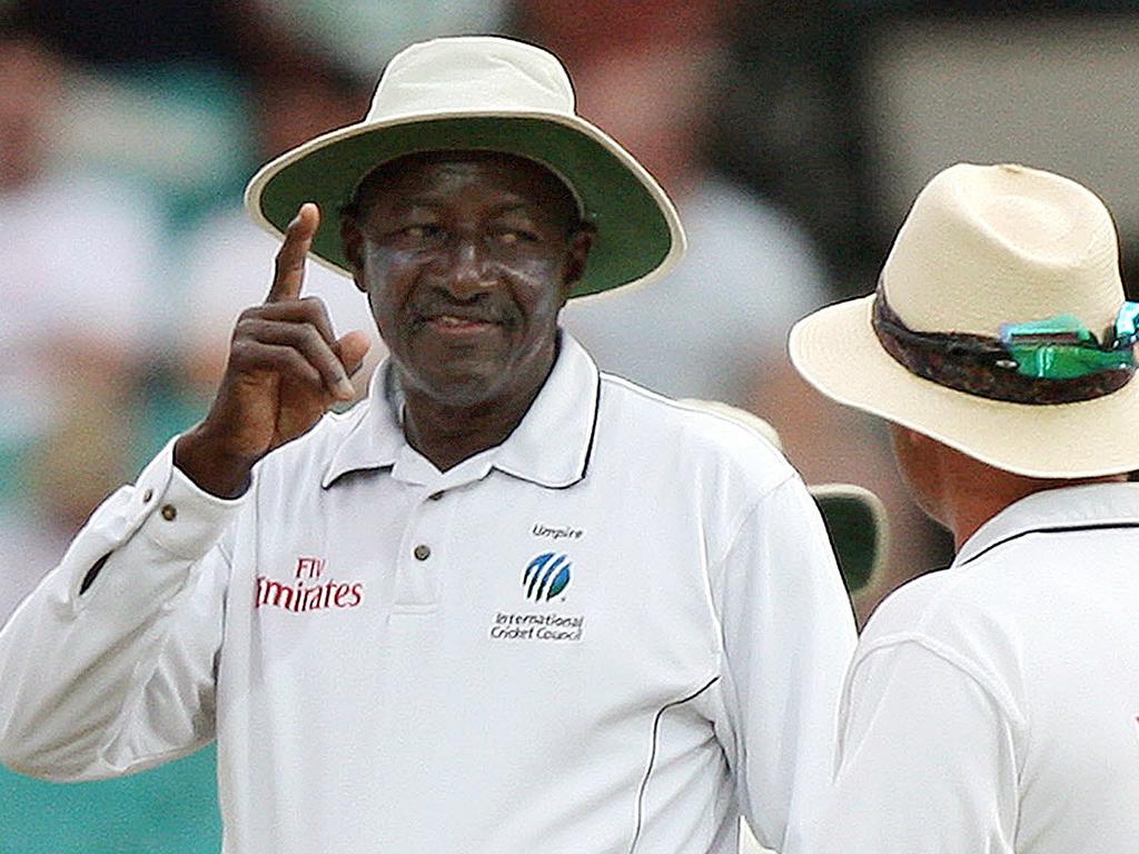 Steve Bucknor during the infamous “monkeygate” Test match.