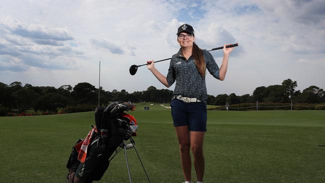 Daphne van Houten who will play in the 2019 Australian All Abilities Championship at the Australian Golf Club, Sydney. Picture: Brett Costello