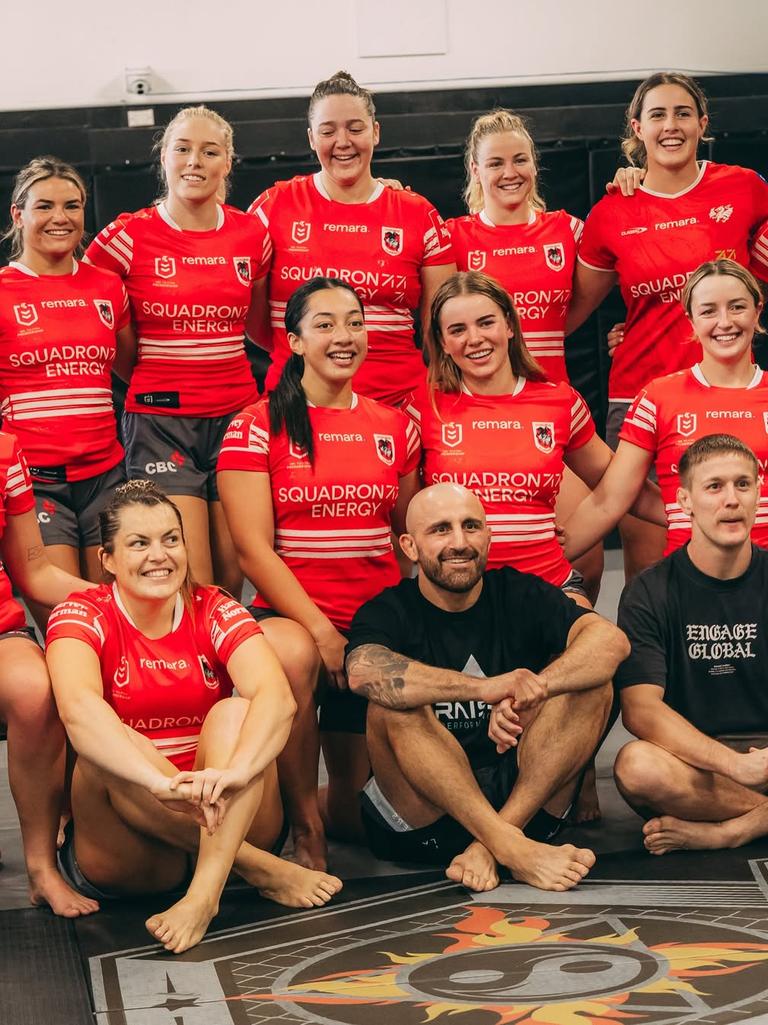 UFC world champion Alexander Volkanovski has done some work with the Dragons' NRLW team during their pre-season. Picture: Instagram