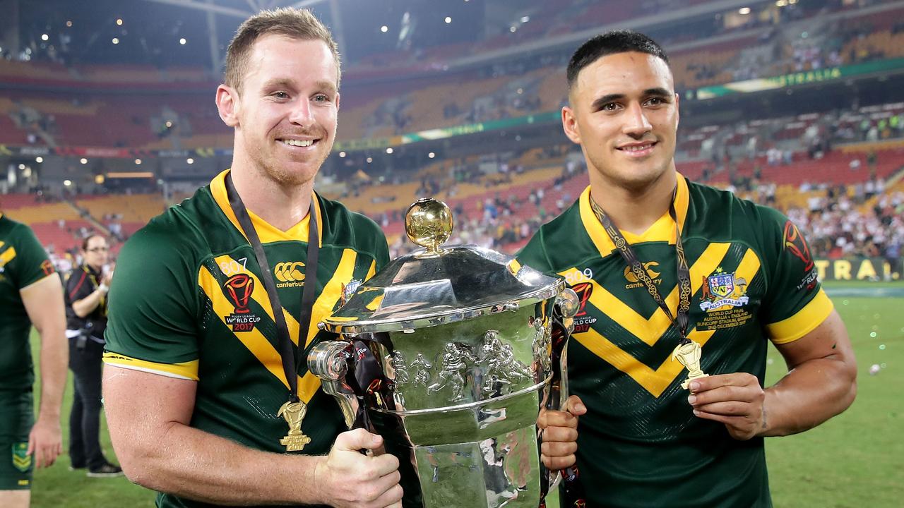 Michael Morgan and Valentine Holmes are close friends, but are unlikely to be reunited at the Cowboys. (Photo: Matt King/Getty Images)
