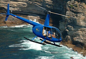 Swinging low ... cliff-hugging and heart-pounding in the adventure helicopter.